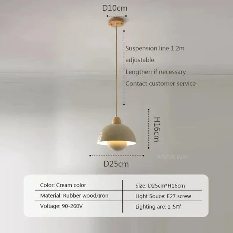 HoutBries - Lampada a sospensione moderna in legno