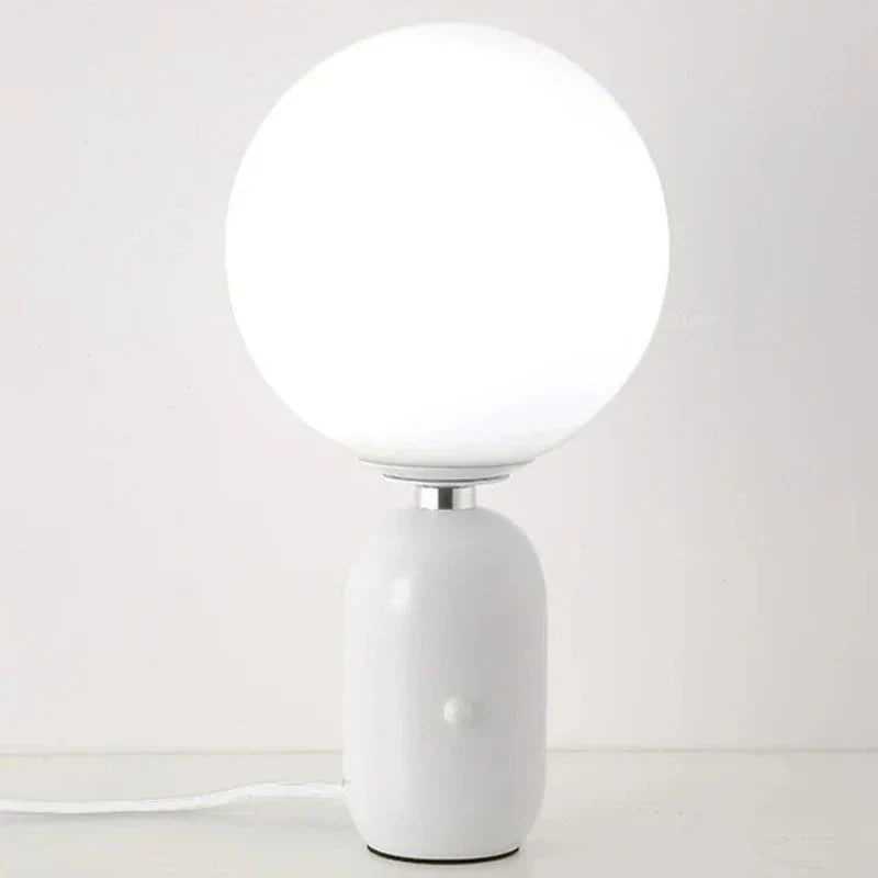 NordicGlow – Table Lamp with Glass Globe and LED Lighting