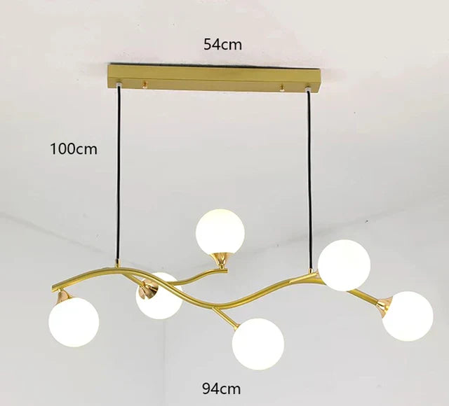 NordicEmbrace - Pendant Lamp with Glass Globes for Living Room & Dining Room