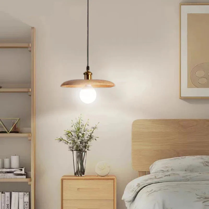 ScandiGlow - Rustieke Houten Hanglamp
