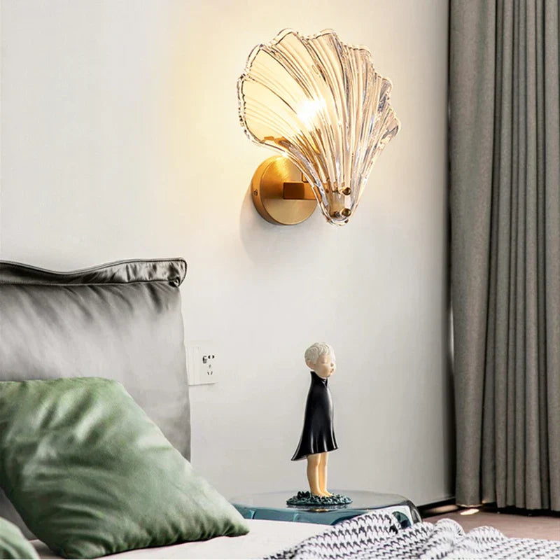 SeaShell - Schelpvormige Glas Wandlamp