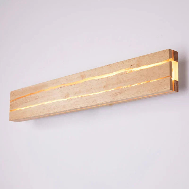 WoodGlow - Modern LED Wooden Wall Lamp with Crack Design Natural Lighting