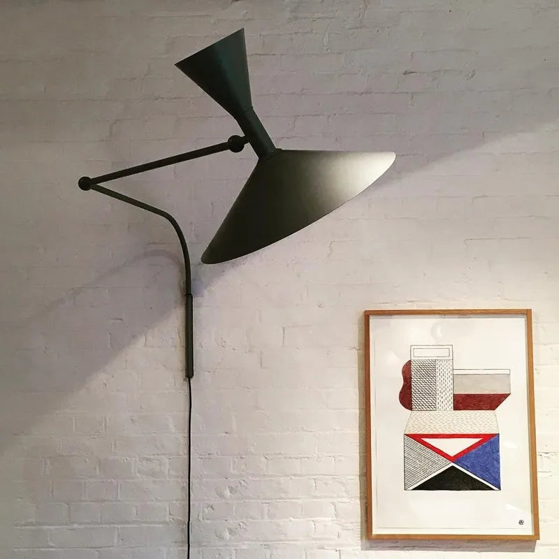 LumiFlex - Nordic Swing Wall Lamp – Adjustable LED Reading Lamp for Living and Work Spaces