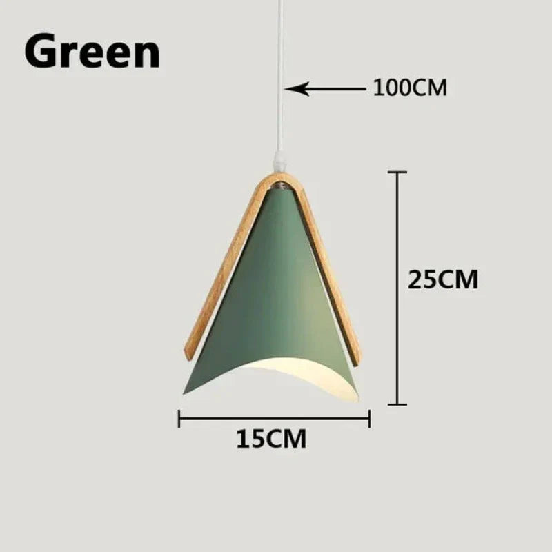 EliLicht - Lampada a sospensione moderna in legno e metallo