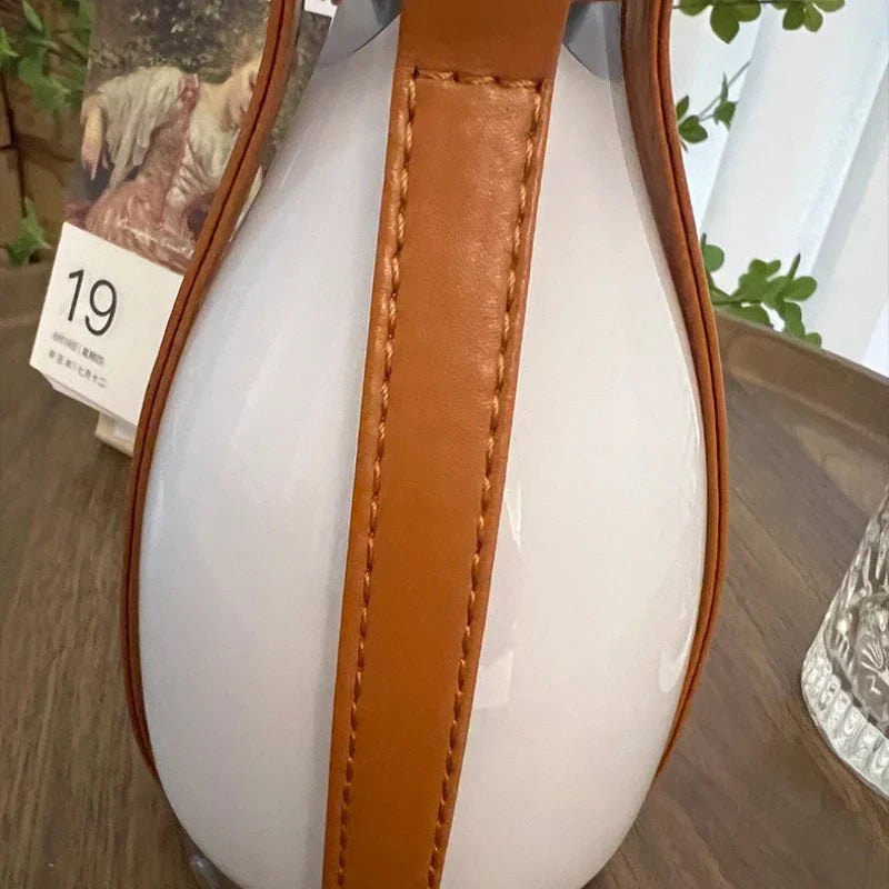 LumeCarry – Portable LED Bottle Lamp with Leather Handle