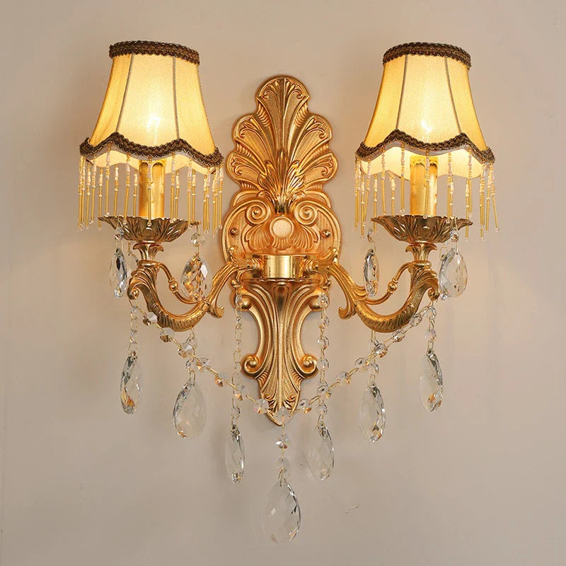 CrystalLume - Candeeiro de Parede de Cristal Luxuoso