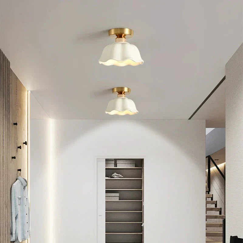 BrightGleam | Lampada a sospensione in ceramica e vetro