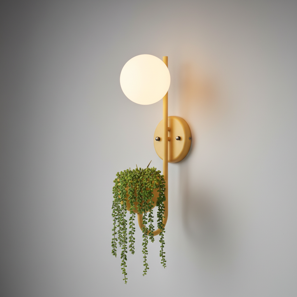 NordicGlow Plant - LED Wall Lamp with Plant Holder – Minimalist Lamp