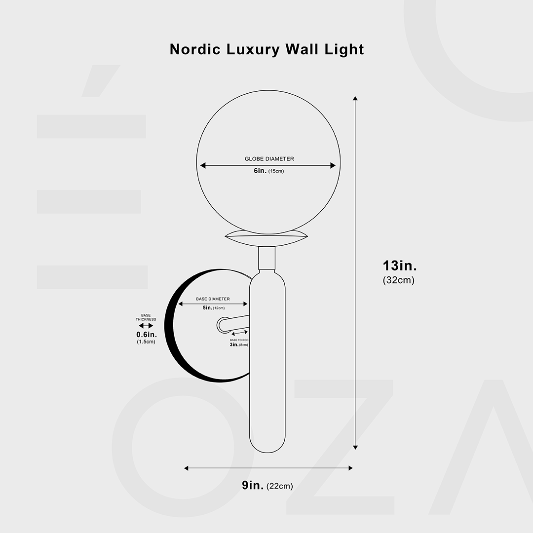 Lámpara de pared Nordic Luxe - Diseño moderno y materiales de alta calidad