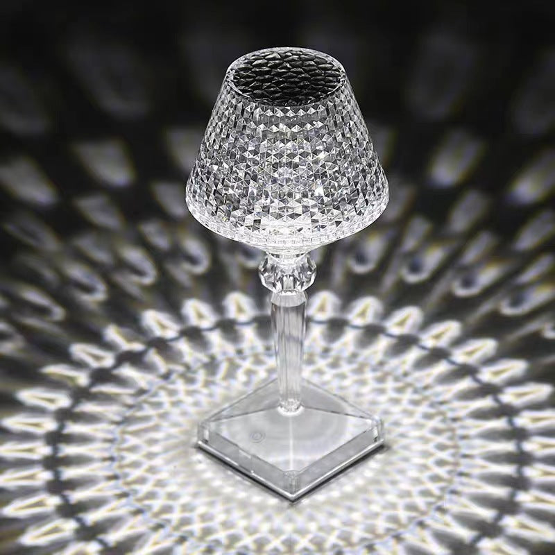 Lampada da tavolo in cristallo con 3 opzioni di illuminazione dimmerabili