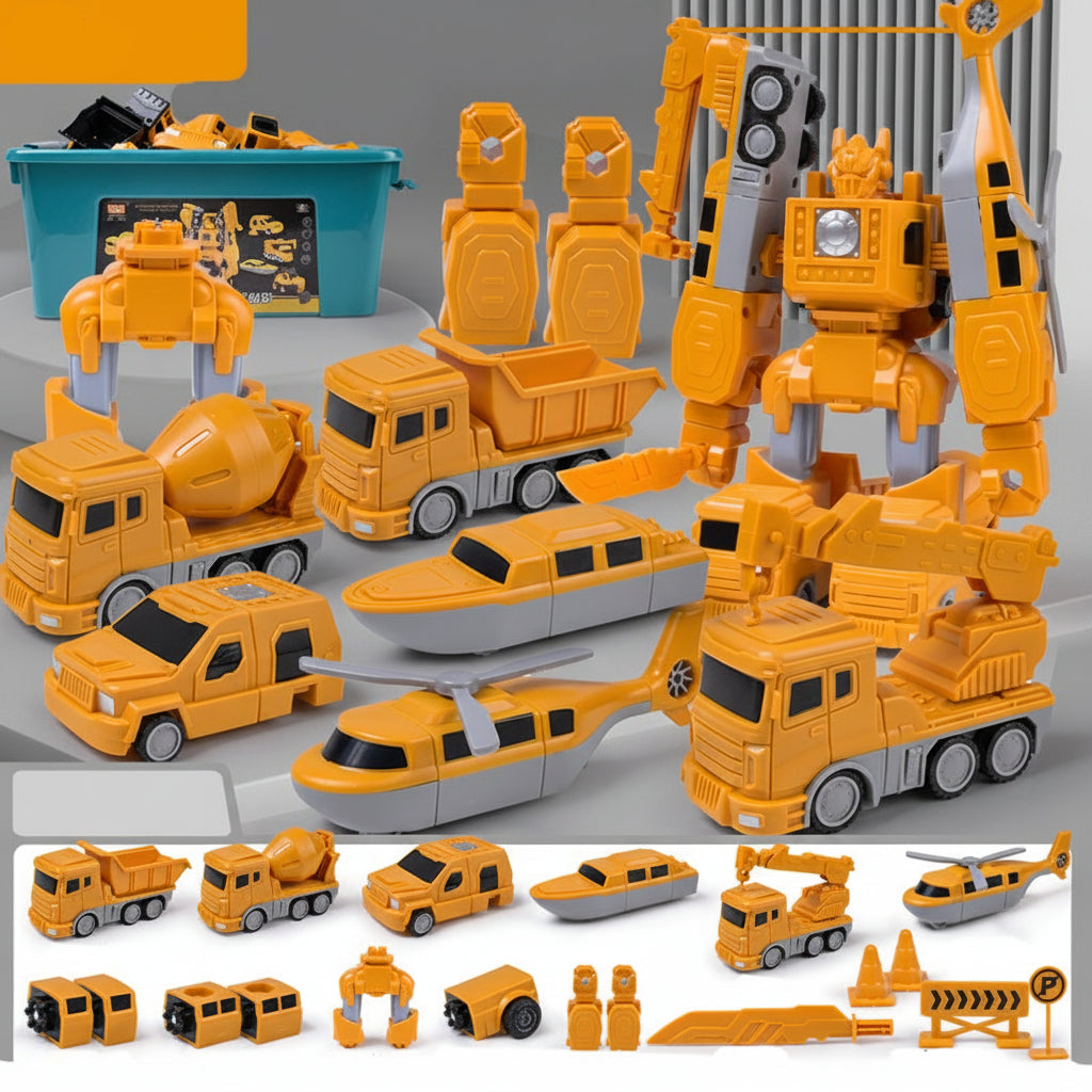 Juguete de construcción magnético 2en1 Vehículo transformable Robot
