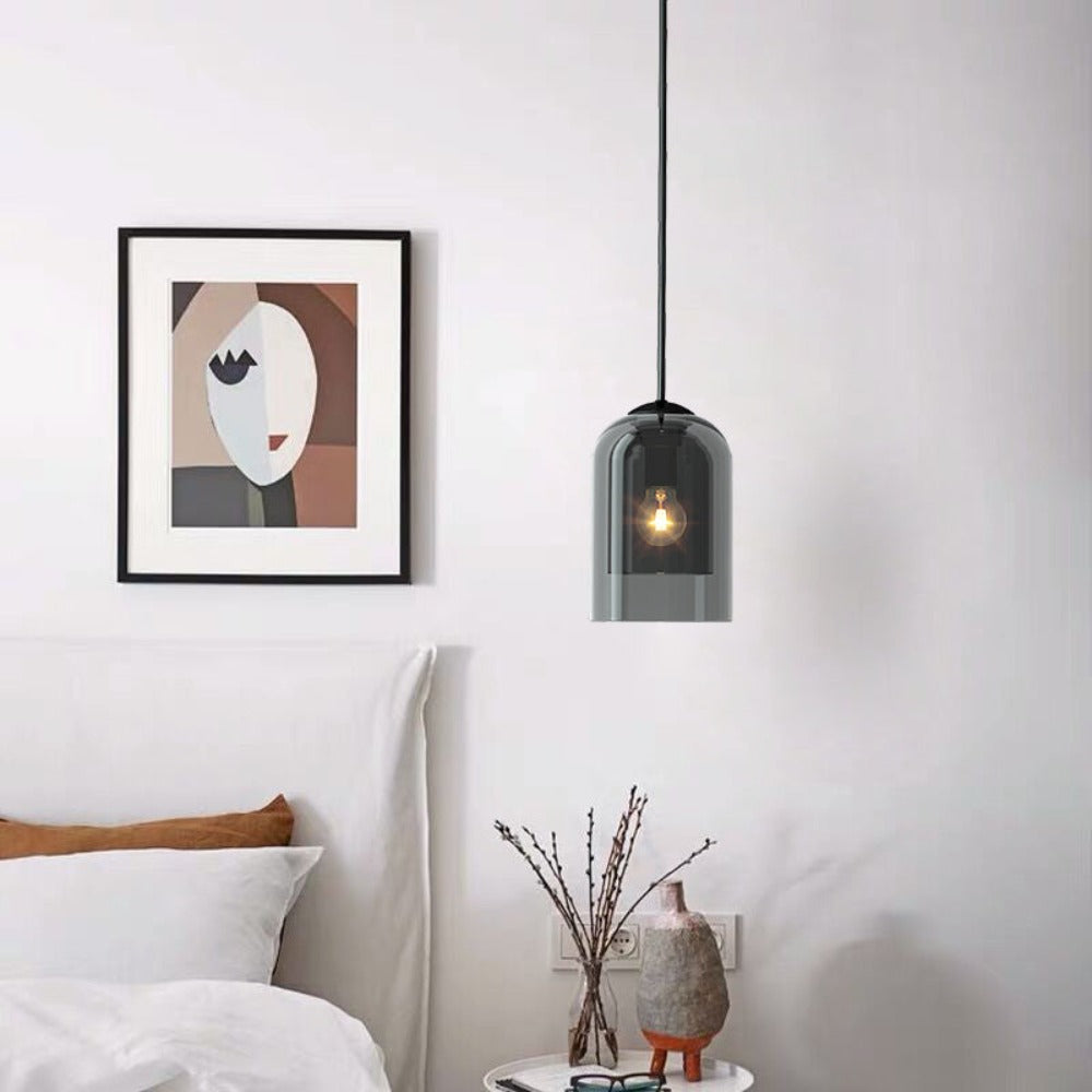 Lámpara colgante de vidrio minimalista moderna