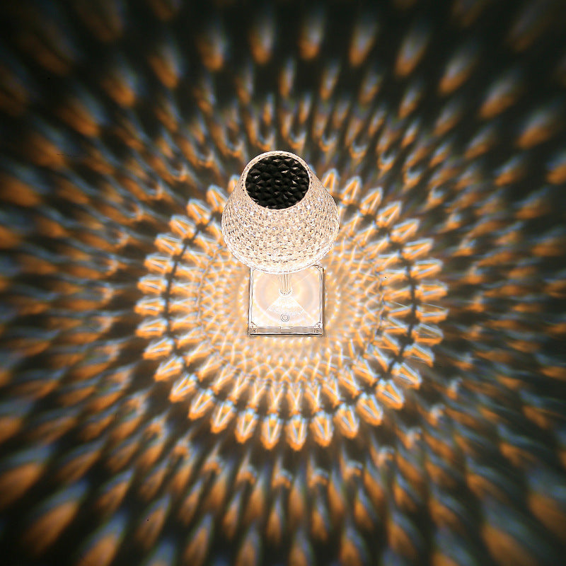 Lampada da tavolo in cristallo con 3 opzioni di illuminazione dimmerabili