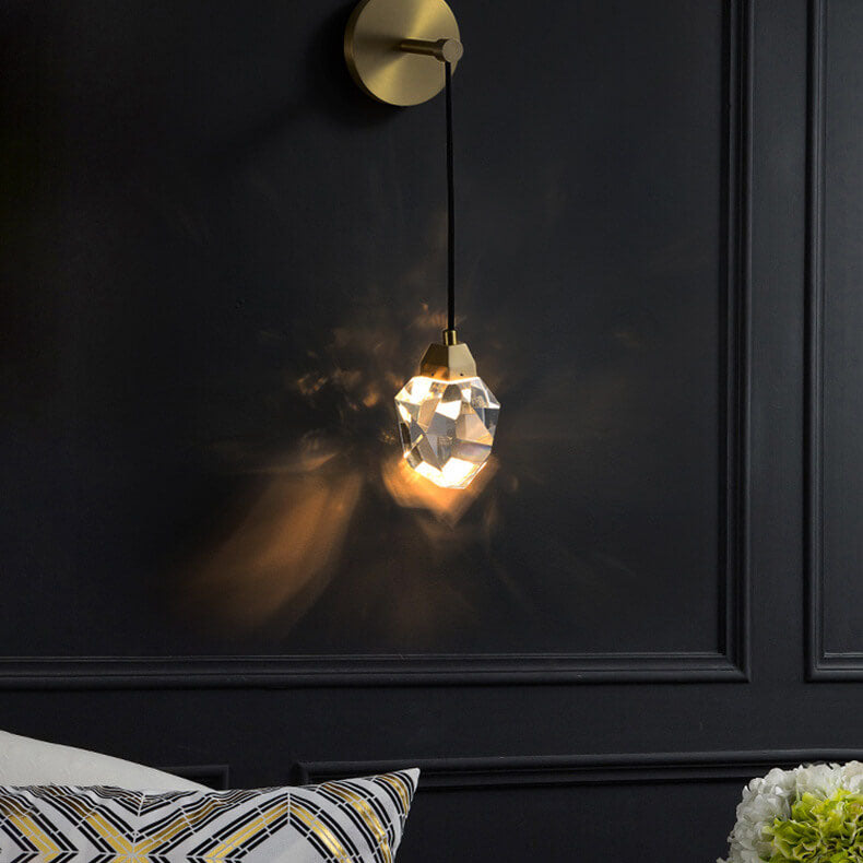 CrystalLux - Candeeiro de parede moderno com cristais e iluminação LED