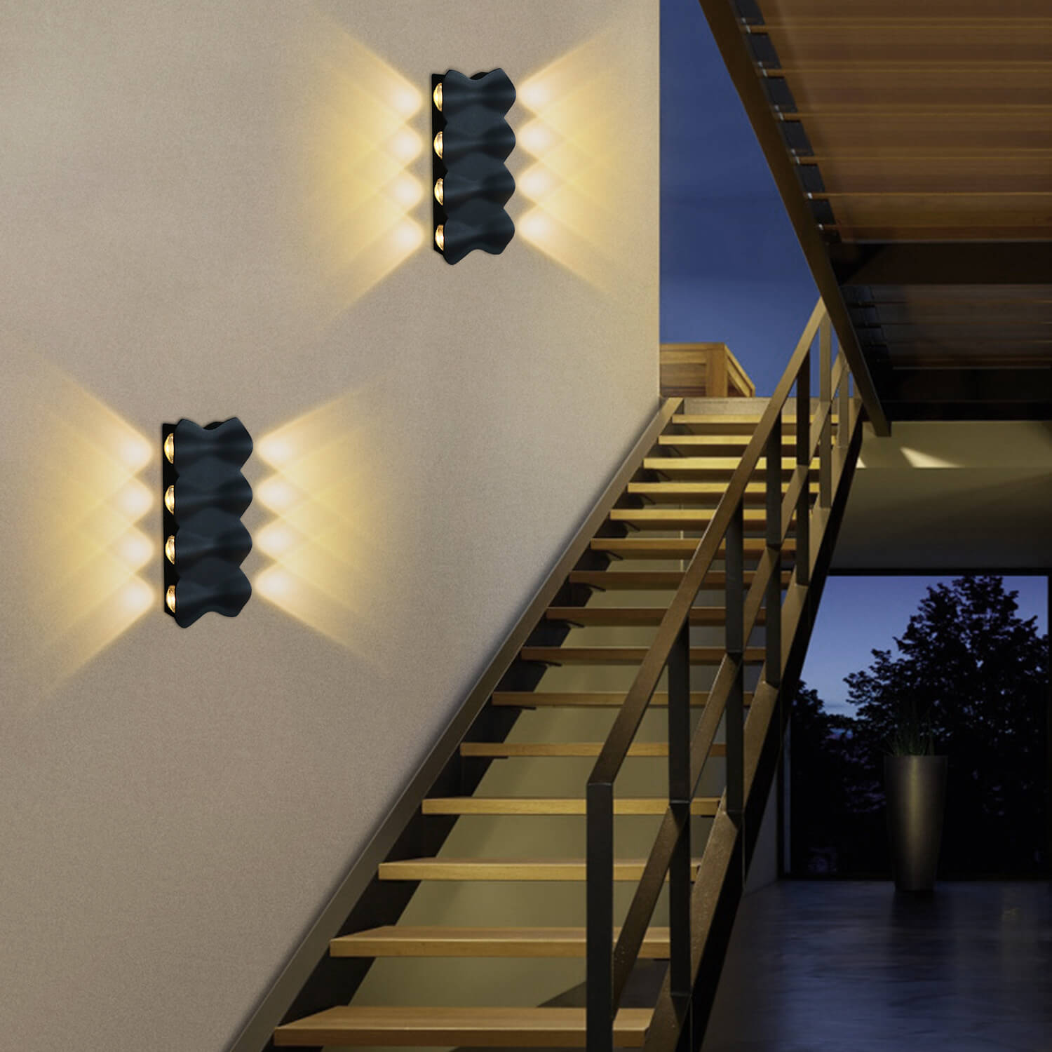 Candeeiro de parede LED impermeável minimalista moderno em alumínio