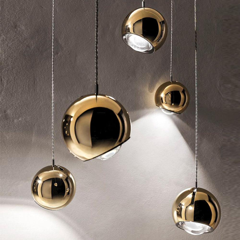 Lámpara colgante LED con bola de espejo medieval