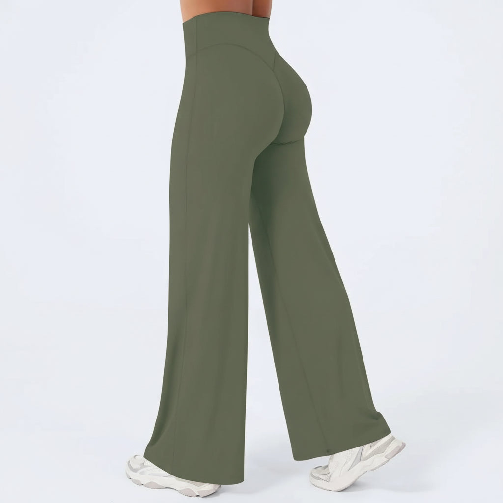 Leggings Vita Alta Gamba Svasata Donna Comodi Traspiranti