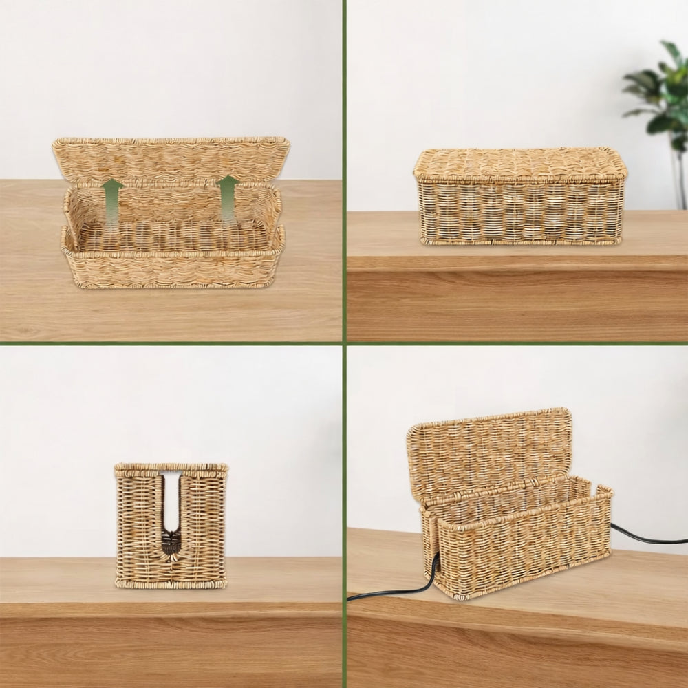 Storage Box Cable Management Organizer Woven Style