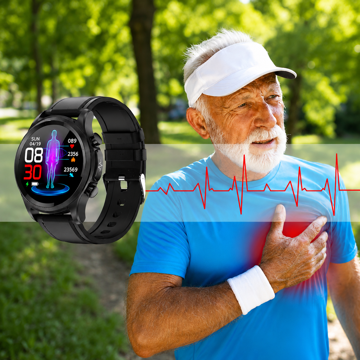 Fitness Watch Cardio Health Monitoring Sports