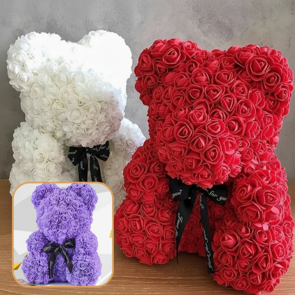 Teddybeer Rozen Decoratieve Strik
