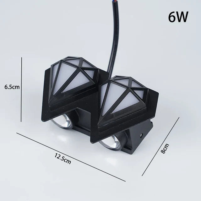 LumiDiamond – Lámpara de pared LED para exterior con diseño de diamante – Resistente a la intemperie y decorativa