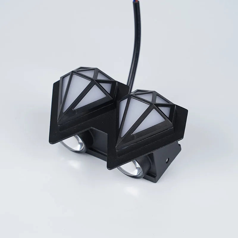 LumiDiamond – Lámpara de pared LED para exterior con diseño de diamante – Resistente a la intemperie y decorativa
