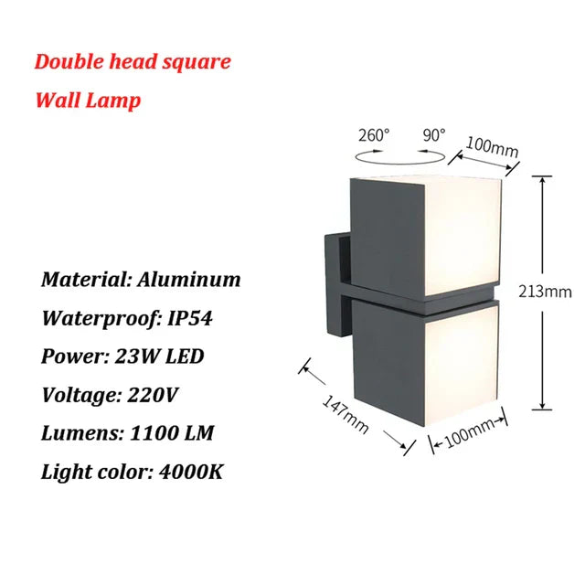 LightGuard - Lampada da parete LED moderna per esterni