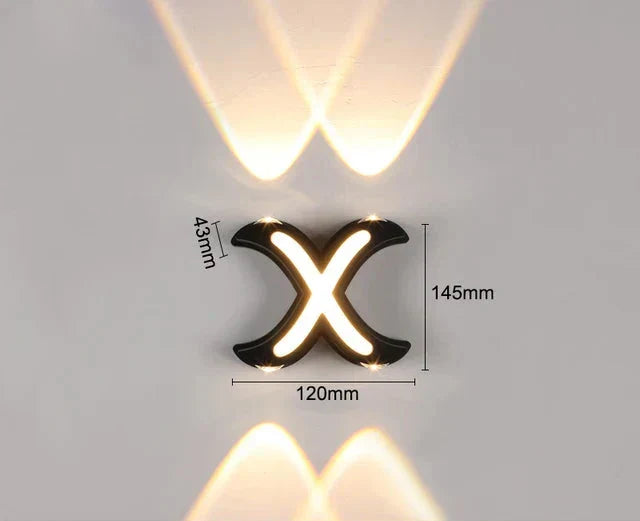 LumiLetter - Lampada da parete esterna a LED con lettere illuminate – Illuminazione decorativa resistente alle intemperie