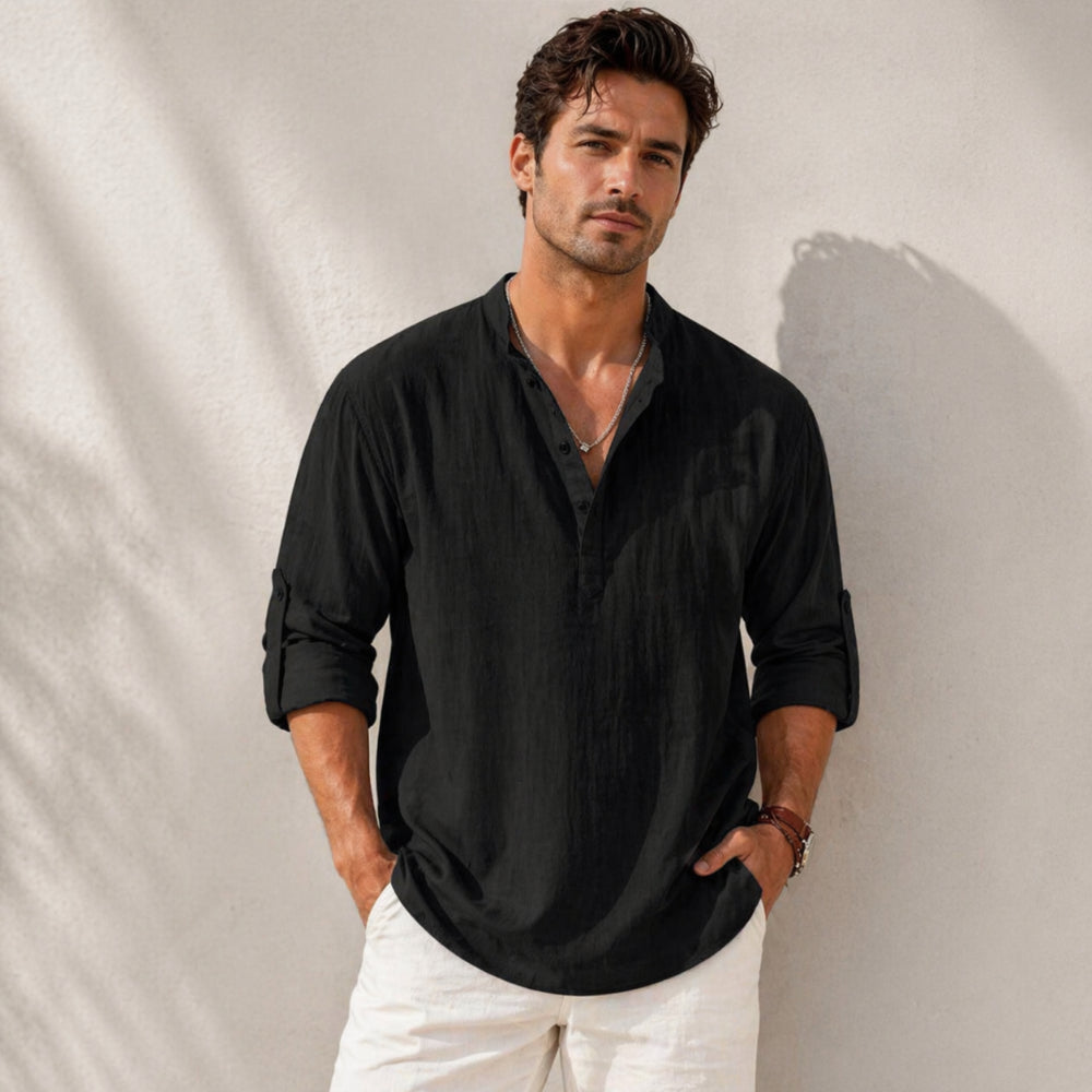 Camicia Uomo Estiva Casual Manica Lunga