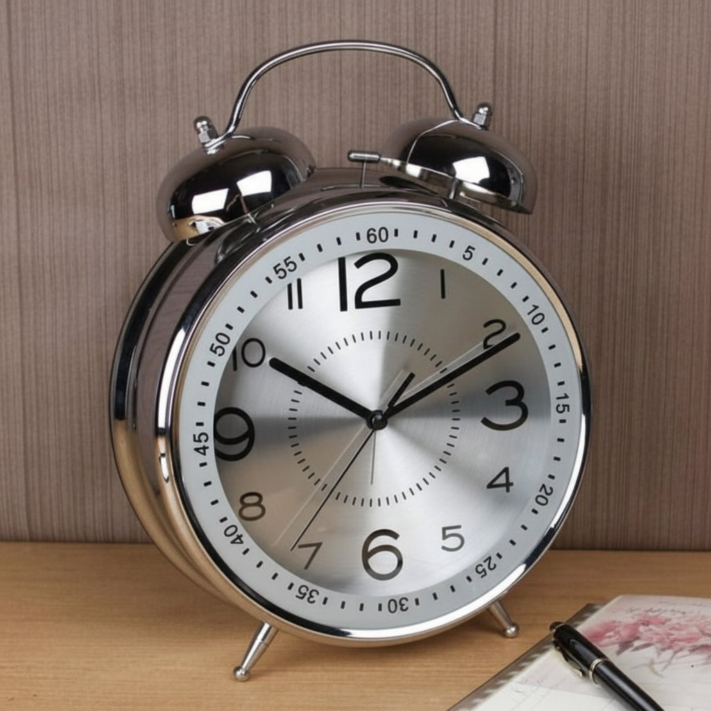 Wekker Vintage Metaal Dubbele Bel Tafelklok Luid Alarm