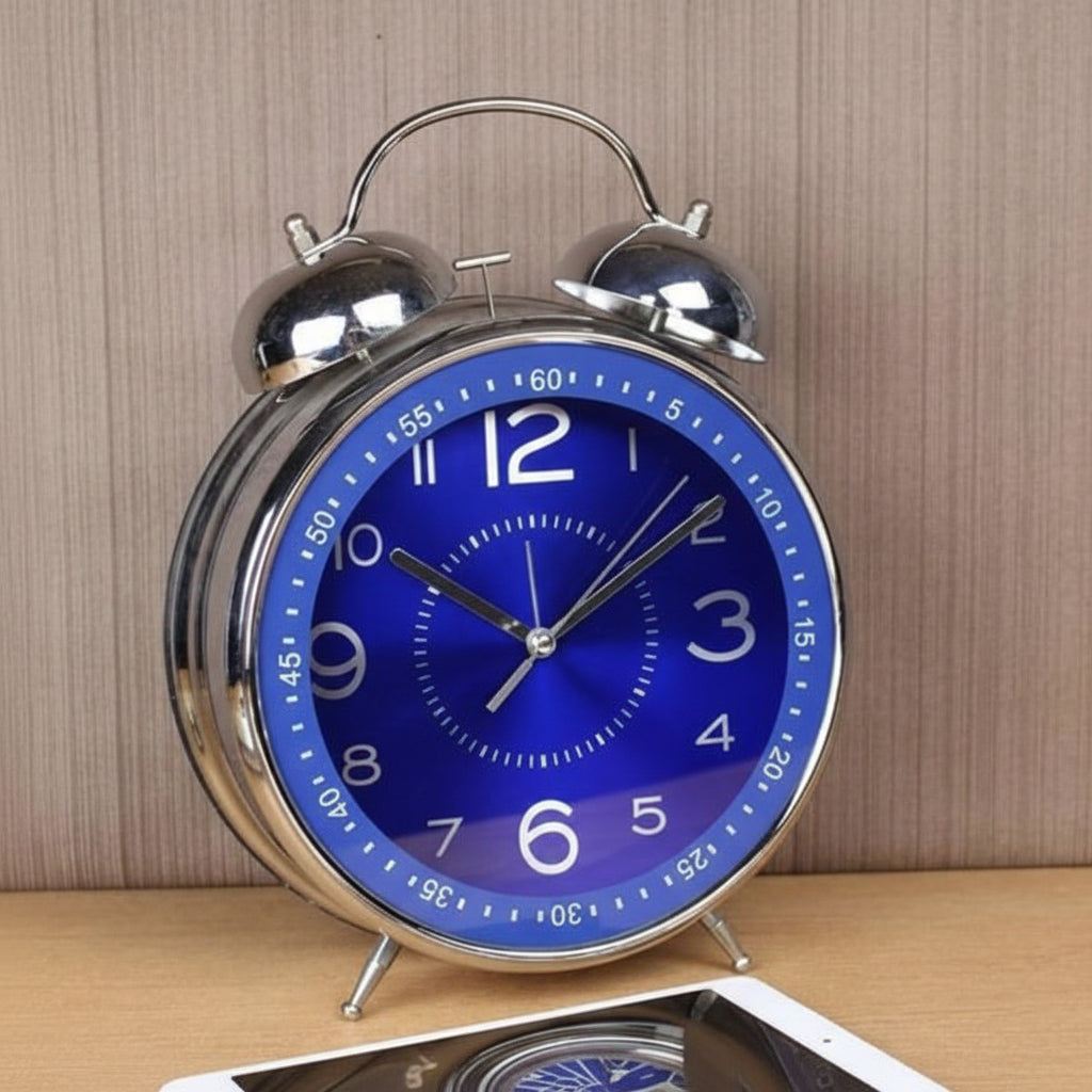 Alarm Clock Vintage Metal Double Bell Table Clock Loud Alarm