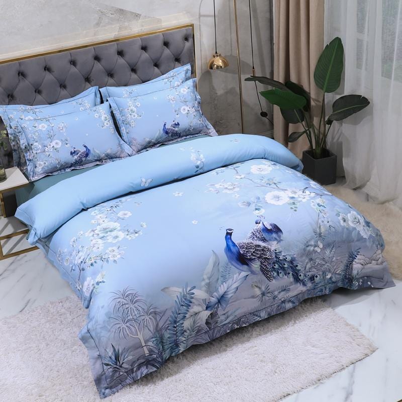 Set Copripiumino Blue Solaire (Cotone Egiziano)