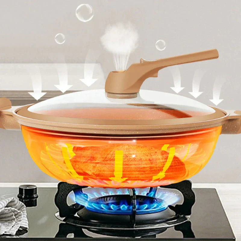 Eco Cuisine - Sartén Wok Premium para todas las fuentes de calor