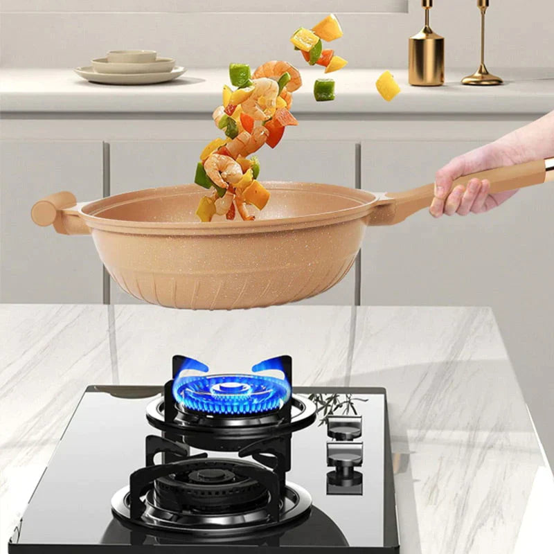 Eco Cuisine - Sartén Wok Premium para todas las fuentes de calor