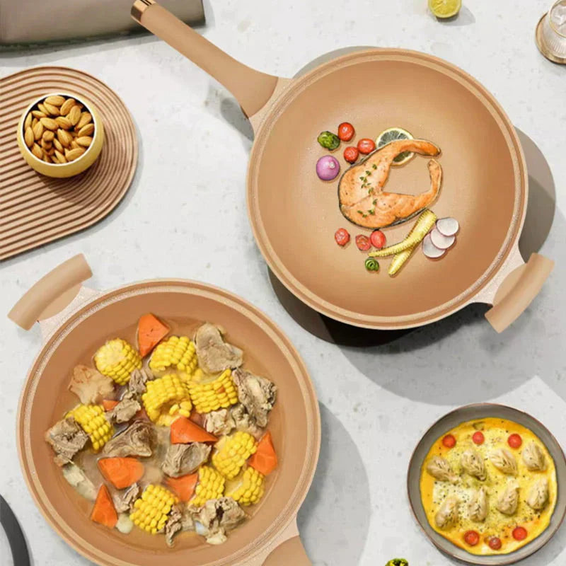 Eco Cuisine - Sartén Wok Premium para todas las fuentes de calor