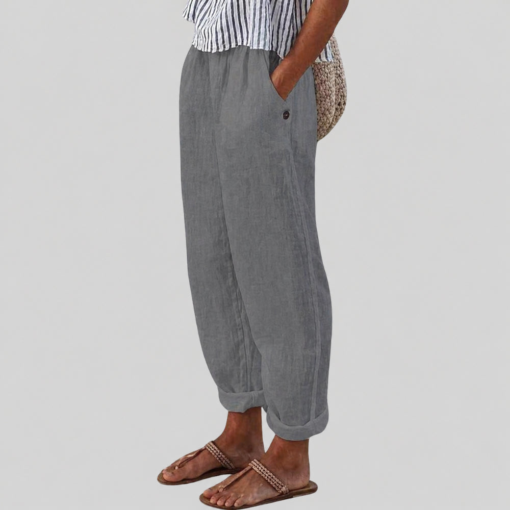 Pantaloni donna casual a vestibilità larga e comoda per tutti i giorni