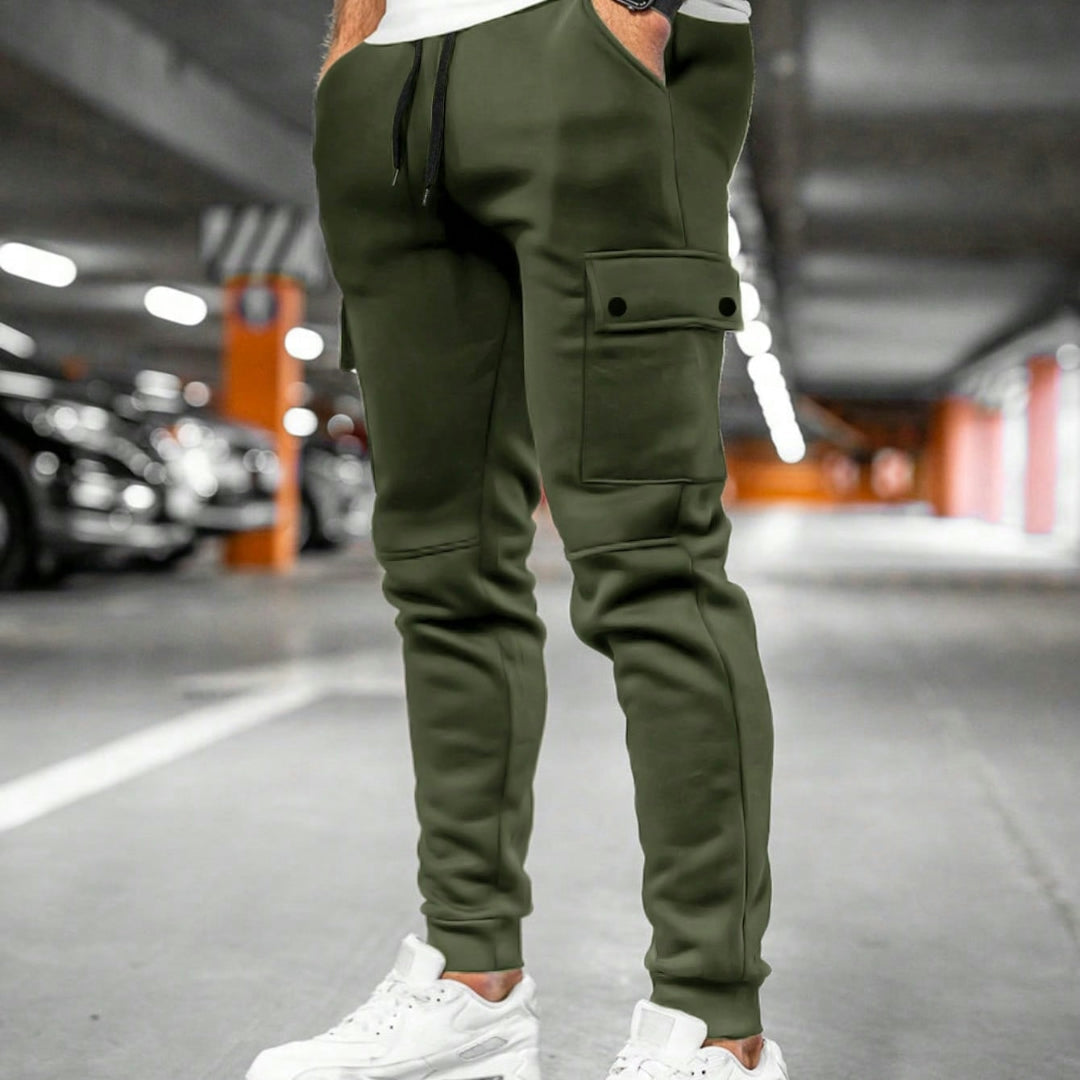 Uomo Pantaloni Jogger Slim Fit Sportivi Casual Elastico