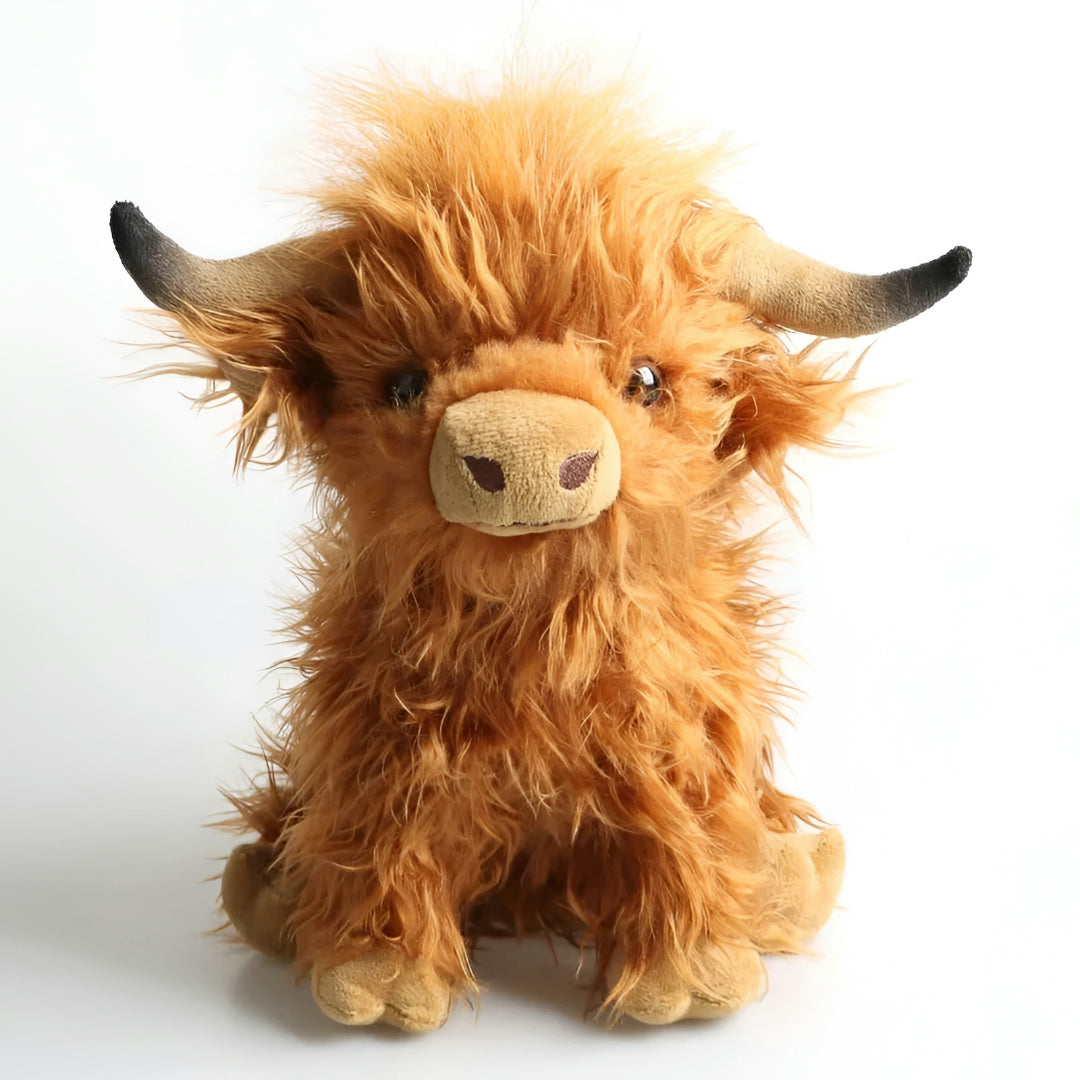 Peluche Mucca Highland Realistica Giocattolo Morbido Regalo