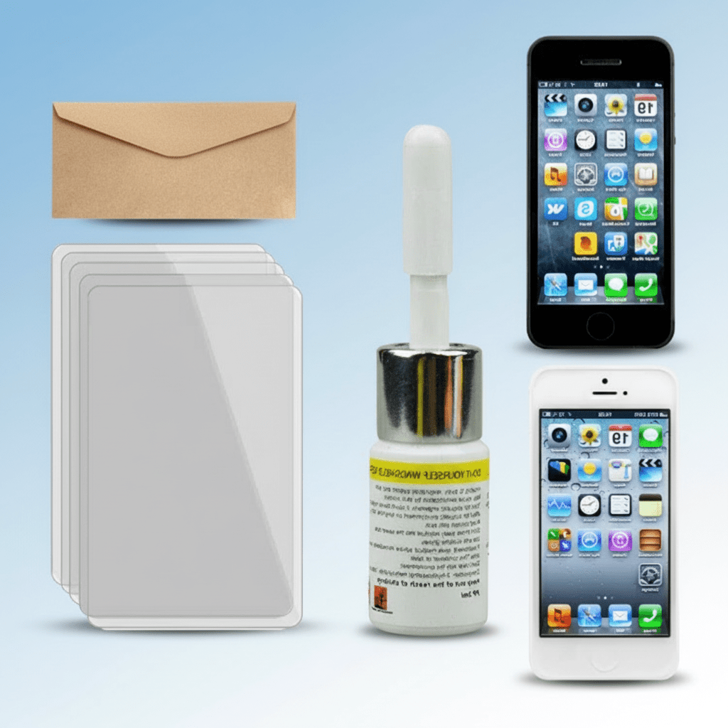 Conjunto de Reparação de Vidro de Ecrã de Telemóvel Transparente