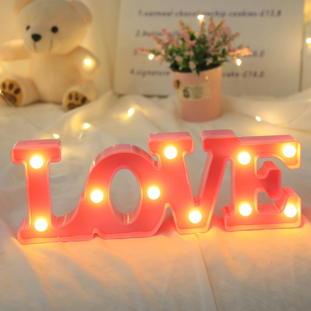 Illuminazione LED Love Decorazione Atmosferica Alimentata Batteria