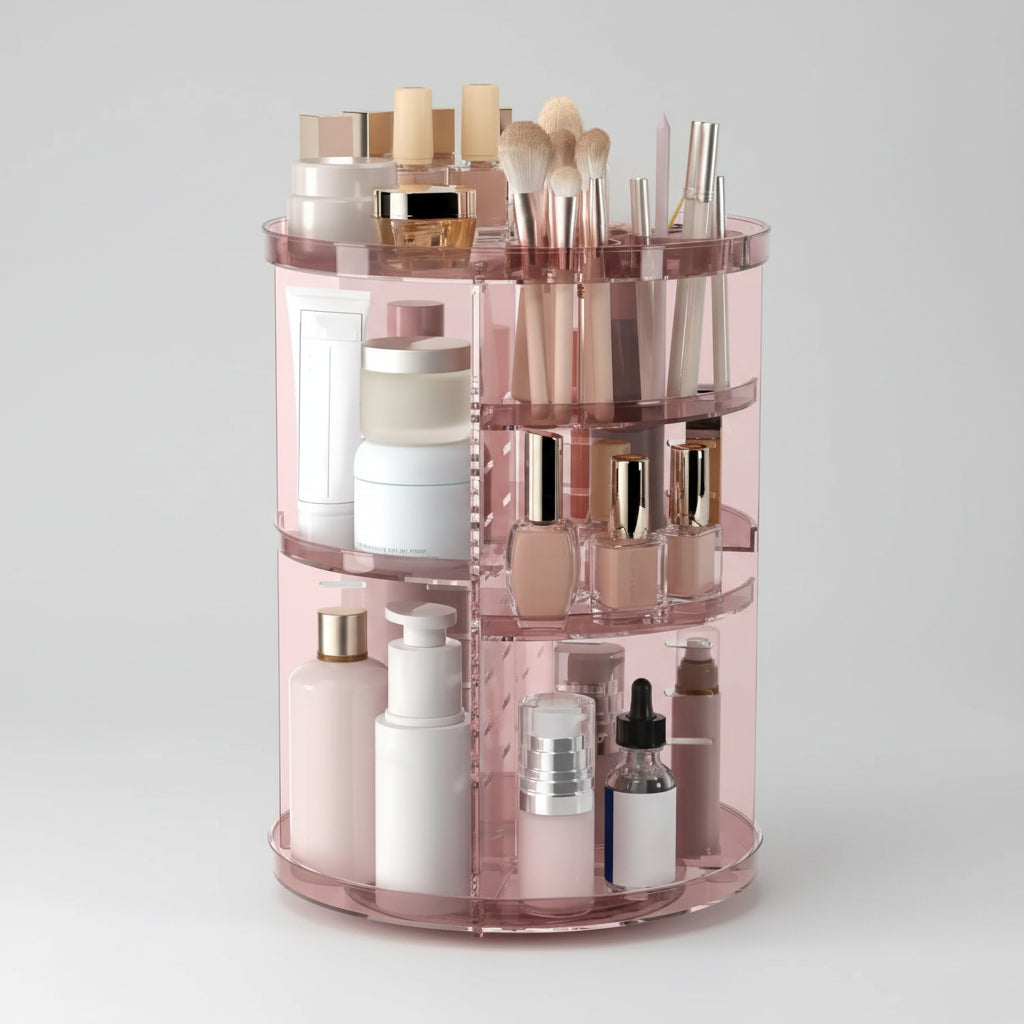 Organizer Trucco Girevole Altezze Regolabili Grande Capacità