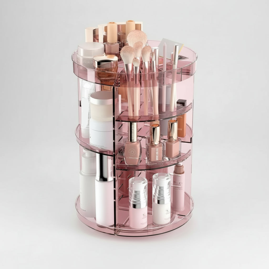 Organizer Trucco Girevole Altezze Regolabili Grande Capacità