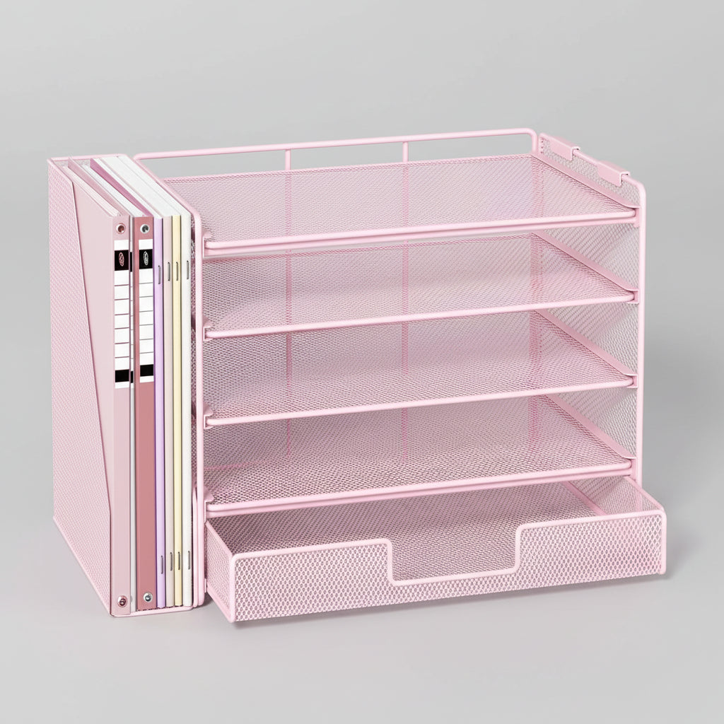 Desk Organizer Adjustable Drawer Vertical File Holder Office Storage