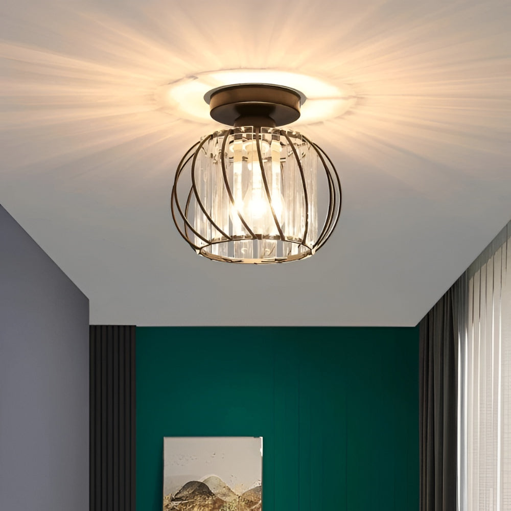 Lampada da soffitto in vetro moderna metallo illuminazione da soffitto soggiorno ingresso