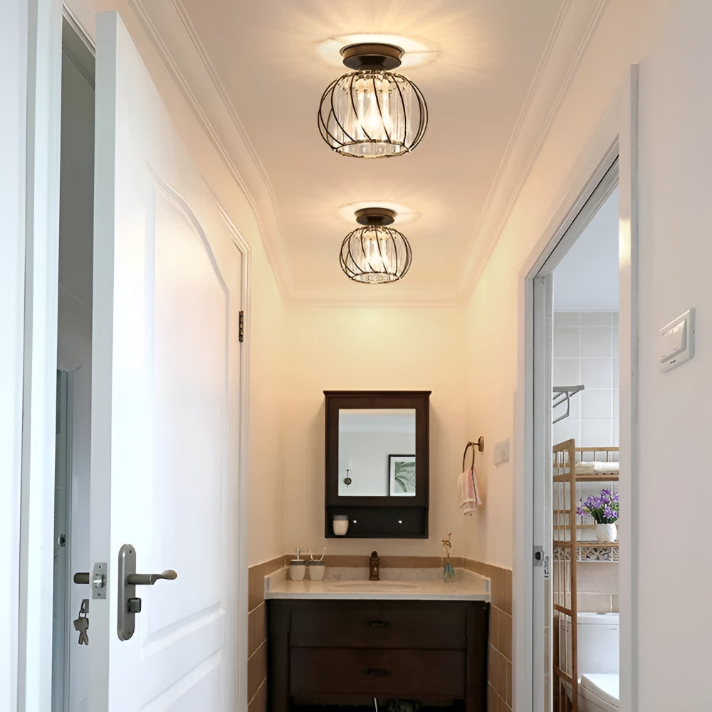 Lampada da soffitto in vetro moderna metallo illuminazione da soffitto soggiorno ingresso