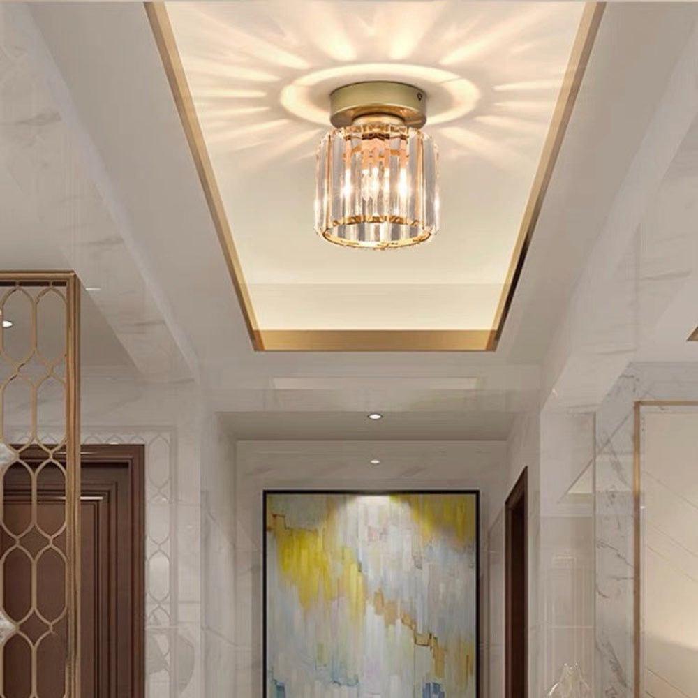 Ceiling Lamp Crystal Modern Brass Ceiling Lighting Hall Living Room