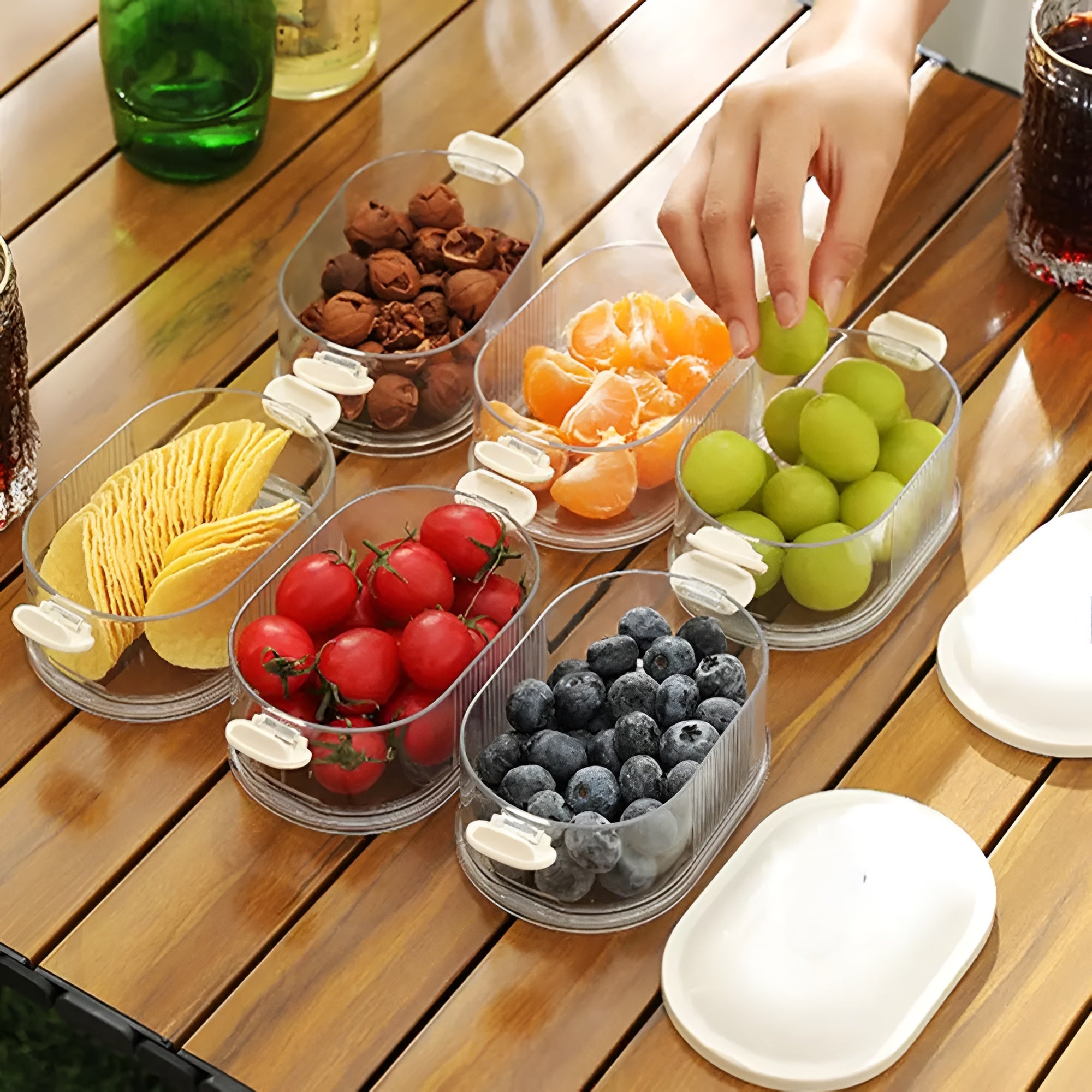 Food Storage Containers Stackable Kitchen Organizer Set