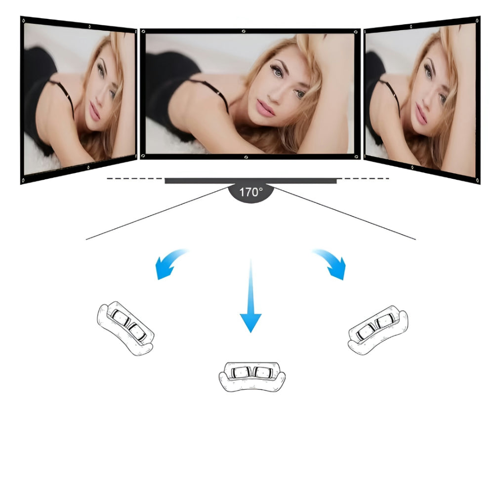Schermo di proiezione per Mondiali, doppia faccia, angolo di visione, home cinema
