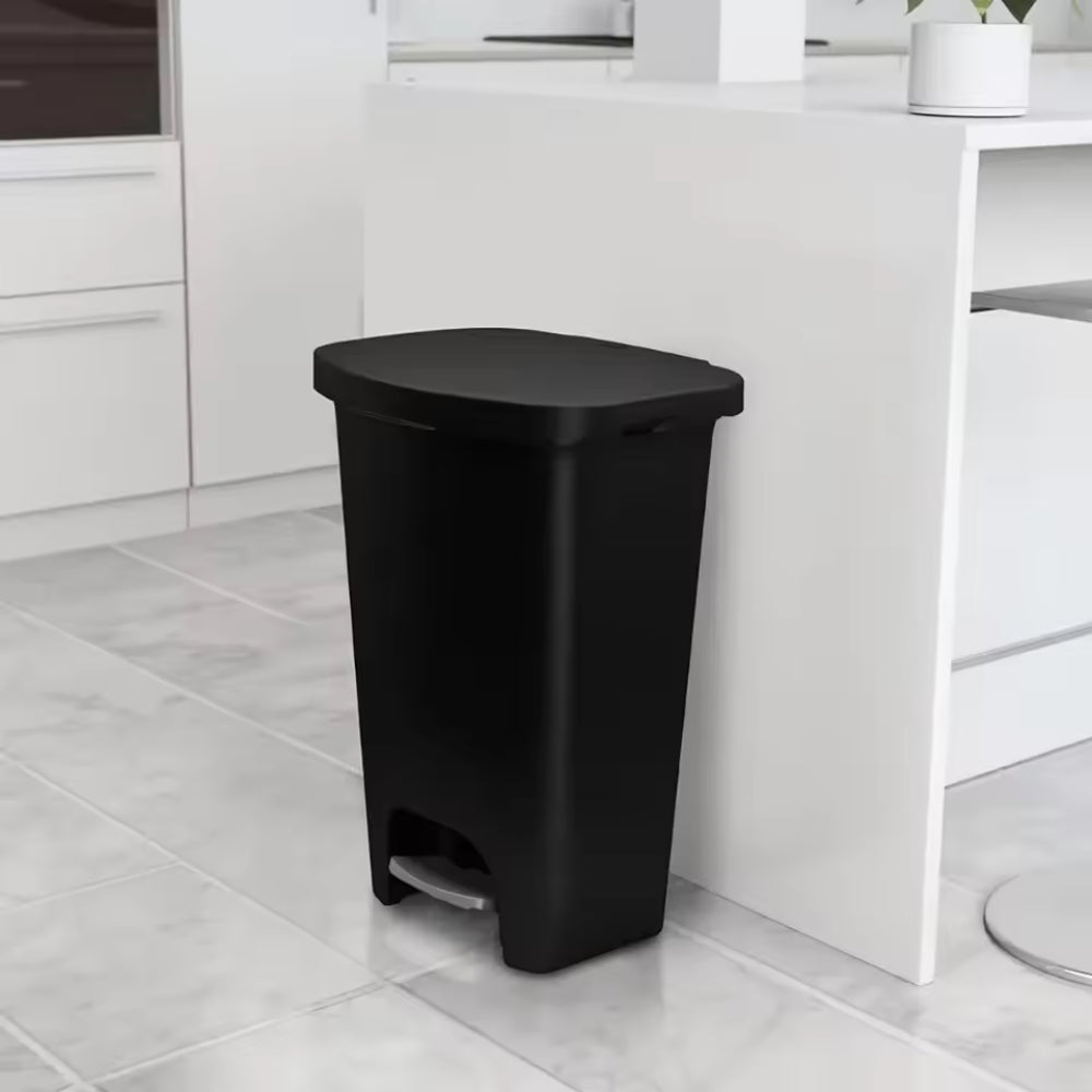 Trash Can Pedal Lid Kitchen Waste Bin Rectangular Garbage Bin