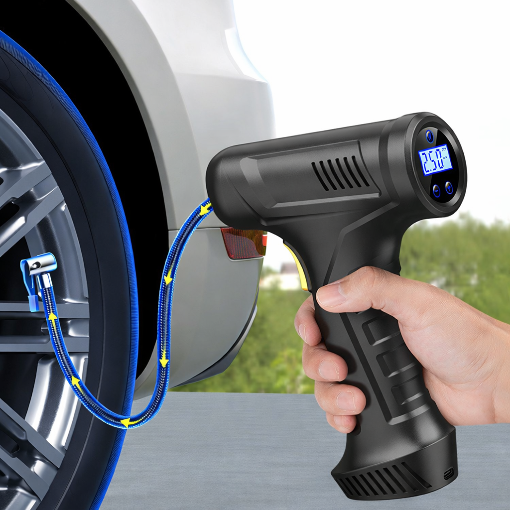Portable Air Compressor Cordless Tyre Inflator Auto Stop